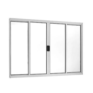 Imagem de Janela SEM GRADE 4 Folhas L25 - Prover Esquadrias, 120x120, Branco