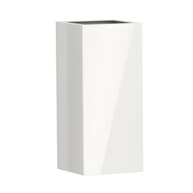 Imagem de Vaso Fibra De Vidro Quadrado Texas G 80cm Caixa Grande Decorativo (Branco)