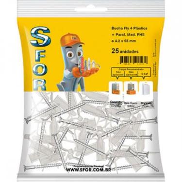 Imagem de Bucha Sfor Gesso Fly 4 24/32 C/Par C/25 - Sforplast