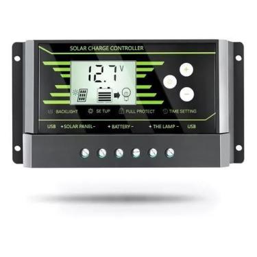 Imagem de Controlador Carga 30a Paineis Solares Regulador Lcd/usb/luz - E+SOLAR