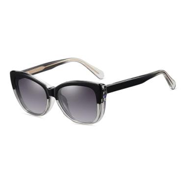 Imagem de HCPIHF óculos de sol clip on polarizados armação óculos de sol para mulheres decoração óculos, armação cinza preto, tamanho único