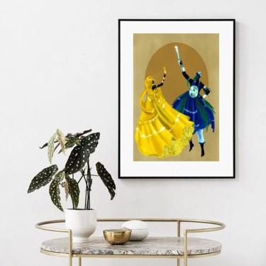 Imagem de Quadro Decorativo Oxum E Ogum - 60X48Cm