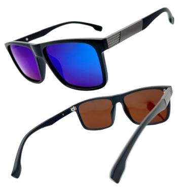 Imagem de Óculos de Sol Joachim Masculino, Esportivo, Polarizado, Retangular, UV400, Ideal para Pesca e Condução (Cor 3)