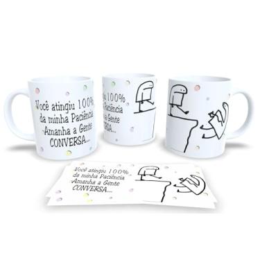 Imagem de Caneca Branca de Porcelana Personalizada Frases Engraçadas Divertidas Humor Pack12 (Você atingiu 100%)
