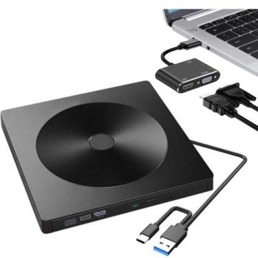 Imagem de Kit Adaptador HDMI/VGA + Gravador Externo CD/DVD USB 3.0 - TOMATE
