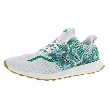 Imagem de adidas Ultraboost 5.0 DNA Tênis masculino tamanho 40, cor: branco nuvem/verde, Branco nuvem, verde, 39