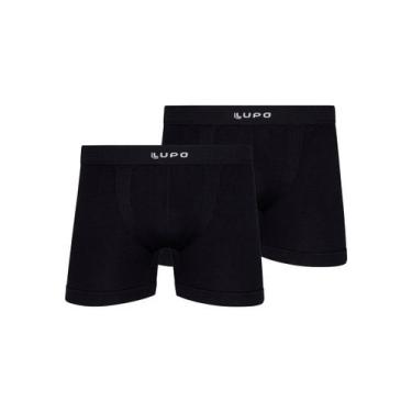 Imagem de Kit com 2 Cuecas Boxer Lupo 661-001, Preto, GG