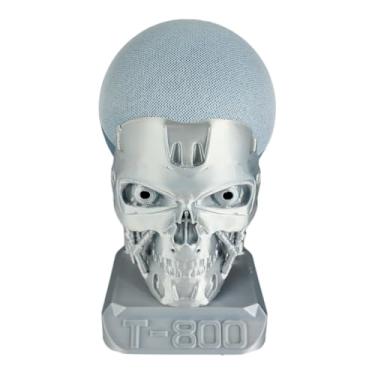 Imagem de Suporte Base Alexa Echo 4 E 5 Exterminador Do Futuro T800 Presentes 3d (Prata)