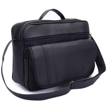 Imagem de Bolsa Transversal Masculina P/ Notebook até 14 Pol. Pasta Carteiro p/ 