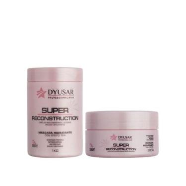 Imagem de Terapia Capilar Reconstrução 2 Máscaras Super 1Kg E 300G - Dyusar Cosm