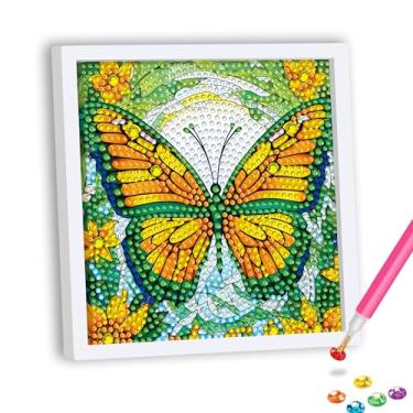 Imagem de SKRYUIE Pintura de diamante 5D para crianças - Kits de arte de diamante DIY para meninos e meninas de 6 a 8 a 10 a 12 anos, broca redonda completa - Artesanato para decoração de parede e escritório -