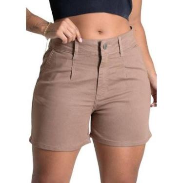 Imagem de Shorts Sarja Sawary - 279738 - Marrom 46-Feminino