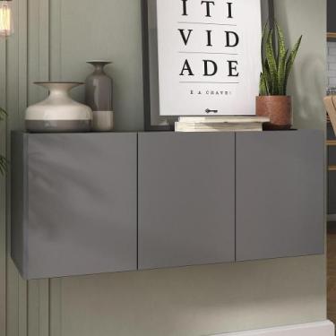 Imagem de Aparador Buffet Suspenso 3 Portas Multimóveis MP8001, Grafite