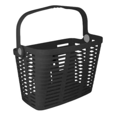 Imagem de Cesta Dianteira Removível c/ Alça Plástico d/ Bike Preta
