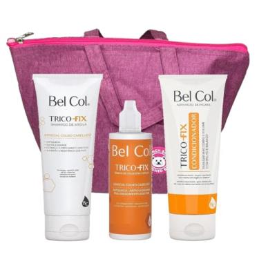 Imagem de Kit Terapia Capilar Trico-Fix – Tônico, Shampoo e Condicionador para Cabelos Fortes e Saudáveis + necessaire termica