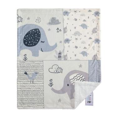 Imagem de Manta Microfibra Estampada Para Bebe Baby2u - Miguel Baby, Elefant