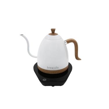Imagem de Brewista Chaleira Elétrica Artisan Gooseneck, Aquecedor De Água Com Painel Lcd, Controle Preciso De Temperatura, Fervura Rápida E Funções De Aquecimento Para Café E Chá, Café, 1 Litro (Branco Perol