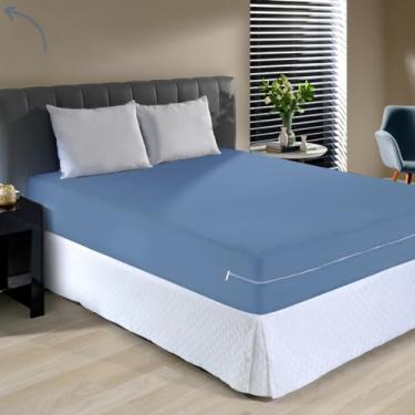 Imagem de Capa Protetor para Colchão Queen em Malha com Zíper, Cama Box, Hipoalergênica e Antimicrobiana