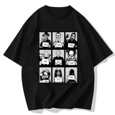 Imagem de Camiseta Personagens Clássicos de Terror Films Streetwear Masculina Ca