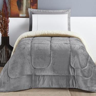 Imagem de Coberdrom Apollo Solteiro Sherpa Manta Flannel Toque Lã de Carneiro - 
