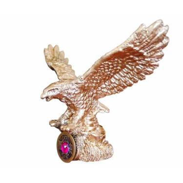 Imagem de Estátua Águia Dourada Com Moeda Da Sorte- Força- Poder 10cm - Althea A