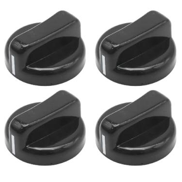 Imagem de VIKKSAER 4 maçanetas pretas em forma de D, botões de controle universal, botão de controle de aquecedor de pátio para lareiras a gás, fogueiras e churrasqueiras