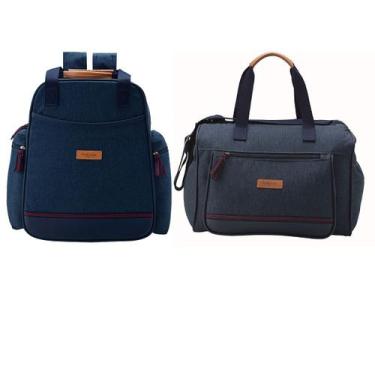 Imagem de Kit de Bolsa Maternidade Grande Achonchego Marinho Premium - Pirulitan