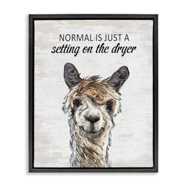 Imagem de Stupell Industries Normal is Just Dyer Setting Black Framed Floater Canvas Wall Art, design by Lettered and Lined, 25 x 31