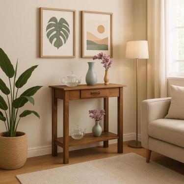 Imagem de Aparador Buffet De Madeira Maciça Resistente Imbuia Retrô Cozinha Cant