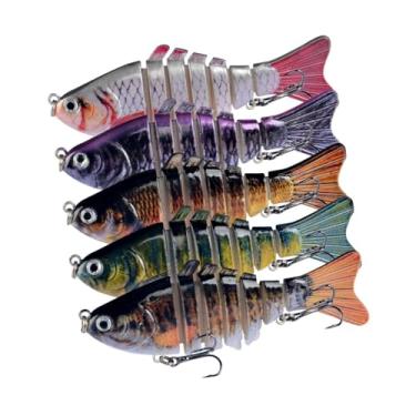 Imagem de YIJU 5x Lures de pesca com várias armas de natação com várias articulações, cambalhotas de água salgada de água salgada lenta