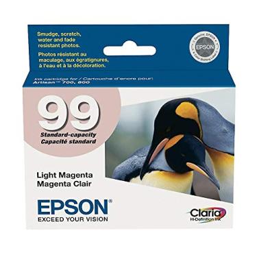 Imagem de EPSON T099 Claria Cartucho magenta leve de alta definição com capacidade padrão (T099620-S) para impressoras Epson Artisan selecionadas