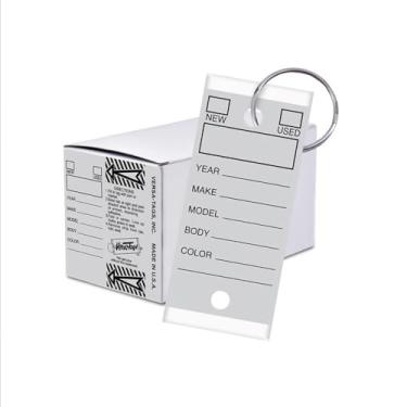 Imagem de Etiquetas Versa cinza para concessionárias de automóveis - 250 anéis de chave - autoproteção (cinza)