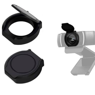 Imagem de Pacote com 2 capas universais de webcam, capa de lente de webcam externa para computador de mesa, clipe de capa de privacidade para câmera web streaming compatível com Logitech HD Pro Webcam C270/C615/C920/C930e/C922X