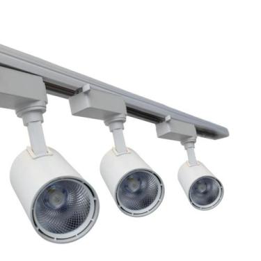 Imagem de Kit Trilho Eletrificado 1m 3 Spot Led 7w Preto Ou Branco Iluminação - 