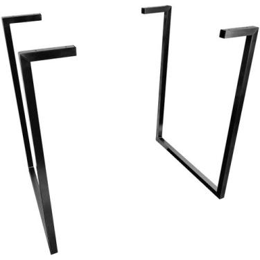 Imagem de Base de Mesa Nova York Para Tampos De Madeira Até 140cm X 60cm Preta -