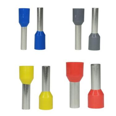 Imagem de Terminal Tubular Ilhós 2,5mm 4,0mm 6,0mm 10mm Kit Com 200 Peças Pré Is