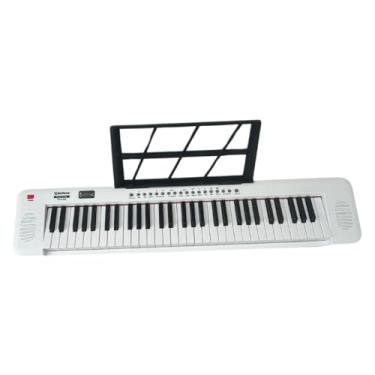 Imagem de Teclado Musical branco para iniciante 61 teclas 5 oitavas WTS 100 -Cor: Branco