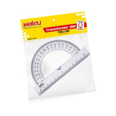 Imagem de Transferidor Poliestireno 180 Graus New Line - Maxcril