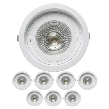 Imagem de 8 Spot Embutir Recuado Dirigível E27 Par30 Save Energy