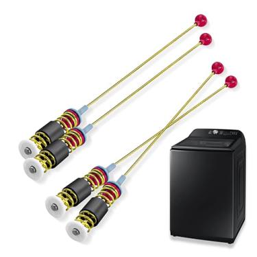 Imagem de Haste de suspensão atualizada 2025 adequada para lavadora Samsung WA50R5200AW US, WA50r5400AW US, WA45t3200AW A4, WA45n3050aw A4, WA45T3400AV A4, WA50R5400AV/US, WA50R5200AW/US (4 peças - 67 cm