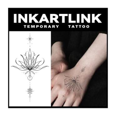 Imagem de INKARTLINK Tattoo Tech, 2 Folhas De Tatuagem Semipermanente Grande, Tatuagens Temporárias Com Design Artístico Para Adultos, Duram 1 A Semanas, À Prova D'Água, Aparência Realista, Sem Adesivo, Refle