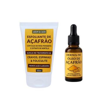Imagem de Kit Açafrão DermaMi: Esfoliante + Óleo de Açafrão Natural 30ml  Clarea