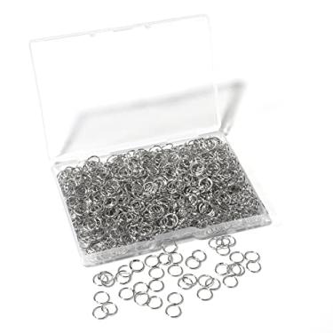 Imagem de Chuyau 1000 Peças De Argolas Abertas 6 Mm Banhadas A Ródio Para Fabricação Joias, Únicas Ferro, Brincos Artesanais, Colares, Pulseiras, Pingentes, Gargantilhas