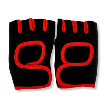Imagem de Luva Academia Fitness Antiderrapante Ventilada Proteção Musculação Exercícios Treino Calistenia Unissex Esporte Bike Ginastica Neoprene (Laranja)