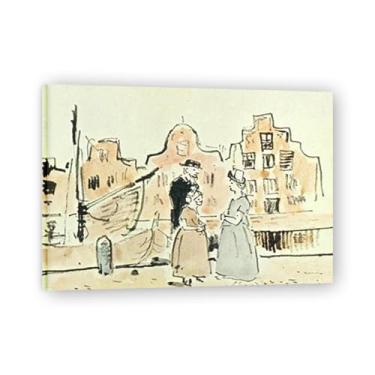 Imagem de Murais A Bank Of Canal Diego Rivera – Arte do Realismo Socialista Mexicano, Muralista do Século 946, Coleção Clássica do Museu de Nova York para Decoração de Casa 50 x 70 cm