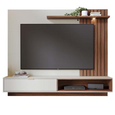 Imagem de Home Suspenso Tocantins 1.8 Off White-nogueira Real Para Tv Até 65? - Colibri Off White-nogueira Real