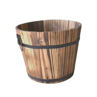 Imagem de Fenteer Vaso de flores com balde, organizador resistente e versátil, recipiente de madeira para plantas, cozinha, jardim, interna e casa