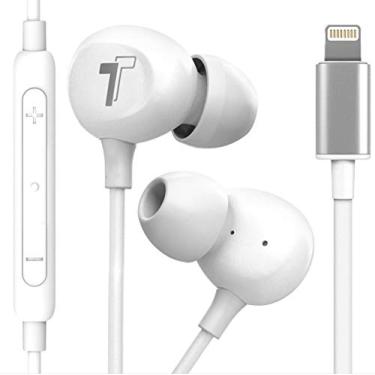 Imagem de Fones de ouvido Thore 2020 para iPhone SE (V60) com fio intra-auricular (certificado Apple MFI) Fones de ouvido Lightning com microfone para iPhone 7/8 Plus, X, Xs Max, XR, 11/Pro Max, SE - Branco