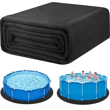 Imagem de Almofada de chão de piscina 4 × 4M, almofada de forro de piscina, tapete redondo para piscina, protetor de piso de piscina, tapete de proteção para piscina, almofada inflável para banheiras de