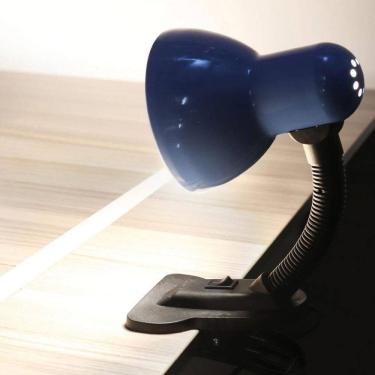 Imagem de Luminária Mesa Escritório Quarto Bivolt Leitura E27 Azul